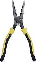 Vista 7 de Klein Tools J206-8C Alicates de punta larga multiuso con resorte, fabricados en Estados Unidos, acero forjado con mangos Journeyman de material dual