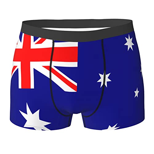 SEVEBJ Atmungsaktive Boxershorts für Herren, mit kanadischer und amerikanischer Flagge, weiche Shorts, bequeme Unterwäsche, Australien-Flagge 8, XL