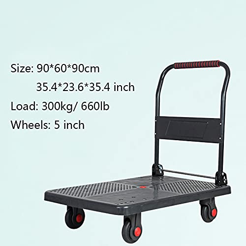 Carrito de Mano Plegable con Plataforma y Ruedas Silenciosas miniatura 2