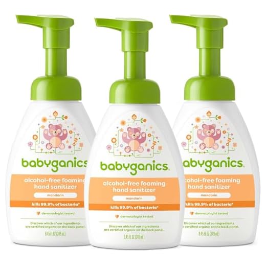 Babyganics Foaming Pump Hand Sanitizer, Alcohol Free, Mandarin, Kills 99.9% of Common Bacteria, Moisturizing, 8.45 Fl Oz (Pack of 3)