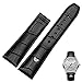 Produktbild AEMALL Echtes Leder Uhrenarmband Für MAURICE LACROIX Uhren Armband schwarz braun 20mm 22mm mit Faltschließe Armband, 20 mm, Achat