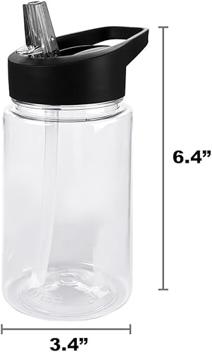 Miniatura 4 de LOGOVISION Batman Kids Tritan Plastic Water Bottle with Straw Lid and Handle, Reusable Tumbler for Toddlers, Unisex for Girls and Boys, 12oz, Mason