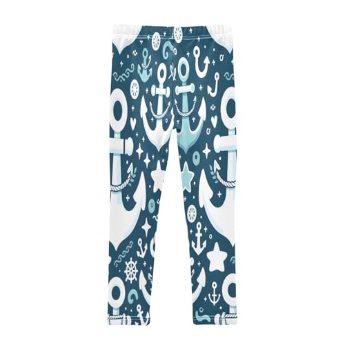 Bolaz Toddler Girls Leggings Printed Yoga Pants Leggings Blue White Spear for Kids2