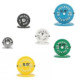HULKFIT 2″ Calibrated Steel Weight Plates for Barbells – Multi Color
