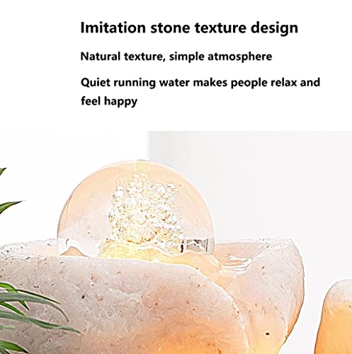 Fontana da Scrivania Creativa Feng Shui con Luci LED per Decorazione Ufficio e Casa e Flusso di Energia Positiva