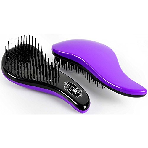 Hair Tamer Purple "Ergo" Detangling Hair Brush