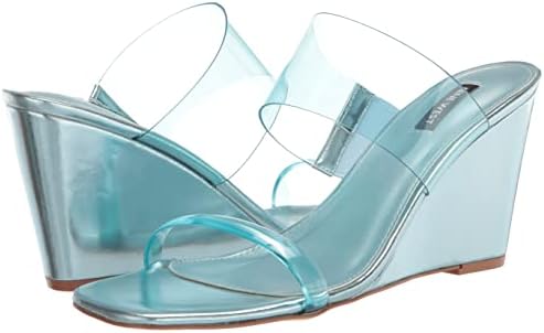 Nine West Women's NATS3 Heeled Sandal, Blue, 6 | Image 6