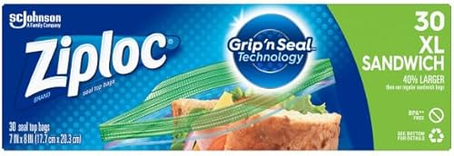Ziploc Extra Large Sandwich Bags 30CT (Pack of 24)