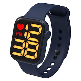 Digital Dial LED Display Smart Design Kids Watch for Boys & Girls (Navy Blue)