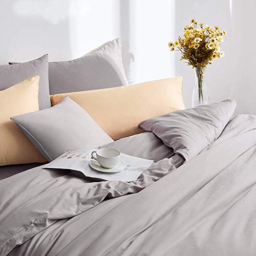 FLXXIE 2 Pack Microfiber Queen Pillow Cases, 1800 Super Soft Pillowcases with Envelope Closure, Wrinkle, Fade and Stain Resistant Pillow Covers, 20x30, Smoky Grey