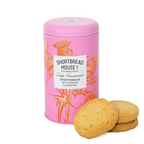 Shortbread House of Edinburgh Boîte de biscuits Shortbread faits à la main avec clémentine espagnole 140 g