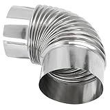 Conduit de cheminée : le coude du conduit de cheminée est fabriqué en acier inoxydable léger, offrant une bonne étanchéité et une utilisation plus sûre. sortie d'évacuation pour poêle