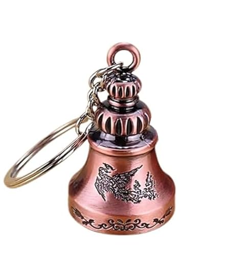 Image of Techpro Guardian Bell KeyChain Tibetan Key Chain Good Luck Key Chain For Bike Etc (1 Pc) (Oxidized Copper)