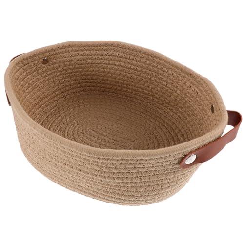 Panier tissé double poignée en coton de qualité supérieure pour maison