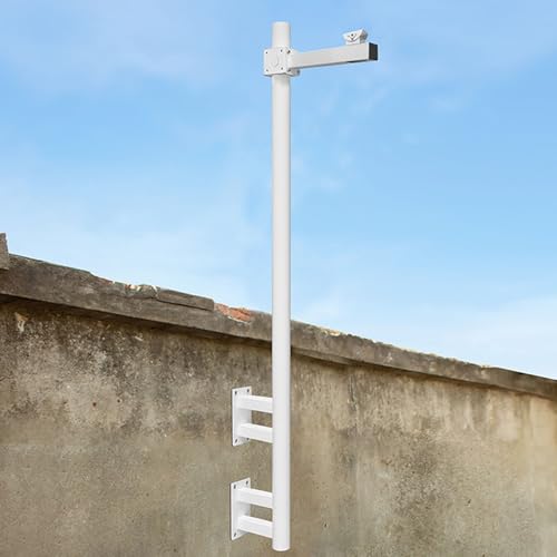 Support Universel pour Poteau de caméra de sécurité - Support à Bras Long, adapté à Une Installation extérieure, Support Robuste réglable, adapté aux systèmes de Surveillance.