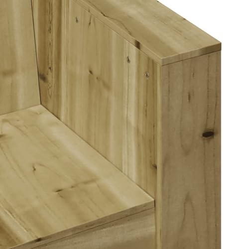 Sofás de exterior de madera de pino impregnado de 79 x 60 x 62 cm para terrazas y jardín 8