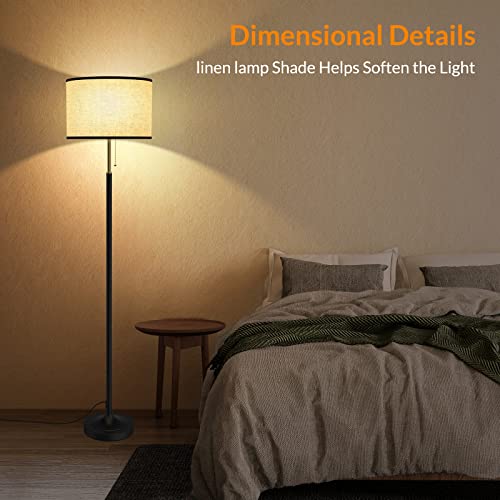Lepower Floor Lamps For Living Room, Modern Standing Lamp For Bedroom, Black Tall Floor Light, Mid Century Floor Lamp, Minimalist Studying Lamp For Office, Study Room (E26 9W Bulb Included) #TOP2