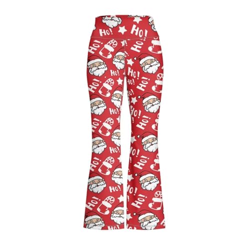 Image of Girls Leggings Floral Print High-Waisted Flared Pants 5-14 Years