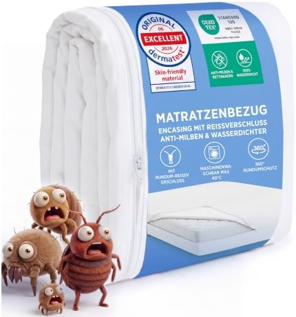 BEDSURE Matratzenbezug 140 x 200 x 30 cm - Encasing Milbenbezug Anti-Milben | Mit Reißverschluss Wasserdicht Bettwanzen Matratzenschoner für Allergiker Oeko-Tex