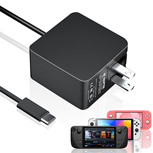 pdobq Switch Charger for Nintendo Switch and Steam Deck, Fast Charge