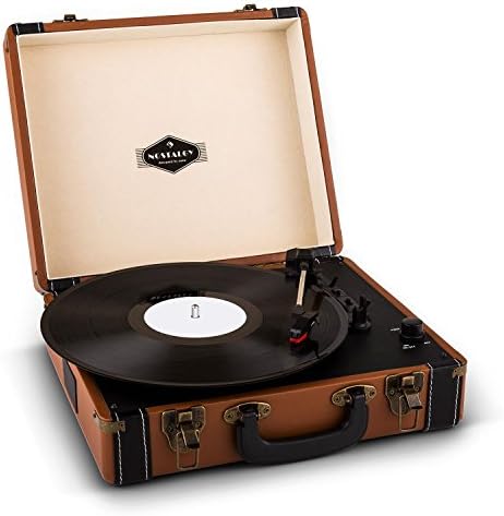 Auna Jerry Lee - Tocadiscos Vintage Con Altavoces Estéreo, 3 Tama...