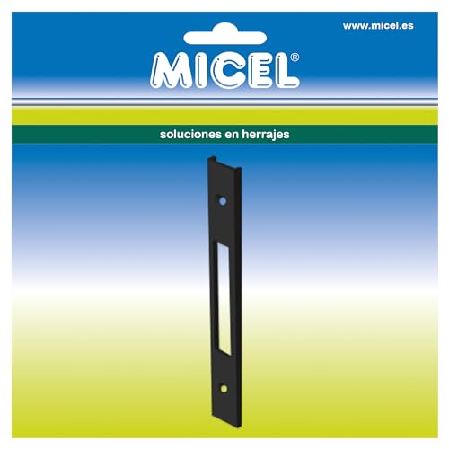 MICEL - 92289 - Cerradero Sencillo Europeo de Aluminio, acabado Negro, 170 x 22 x 6,15 mm