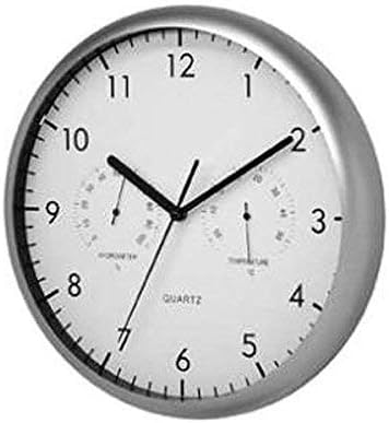 Technoline WT 650 Wall Clock with Thermo and Hygro, Silver, 26x4.5x26 cm - Image 4