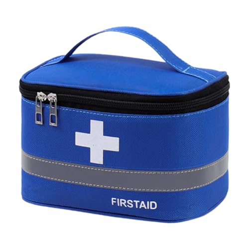 ISAKEN Caja de primeros auxilios, Gran Capacidad Rescues Pack Emergency Supplies Bolsa Portátil Asa Primeros Auxilios Bolsa para el Hogar Coche y Viajes al Aire Libre