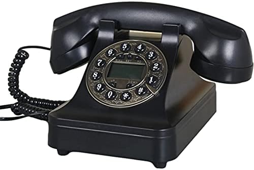 Telephone vintage phone Corded black Color Retro Phone, European Fashion With Button Dial Classic Antique Landline