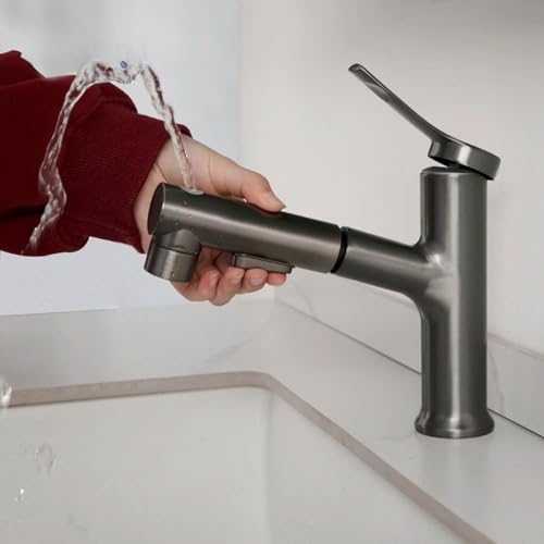 Robinet de lavabo de salle de bain eau chaude froide pont monté pour une seule manche