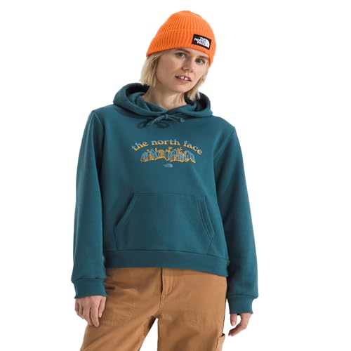 THE NORTH FACE Women's Evolution Retro Growth Hoodie | 2 Piece Hood With Drawcord, Kangaroo Hand Pocket, Graphic Design