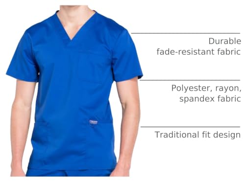 Image of Cherokee WW Revolution V-Neck Scrub Top for Men with 3 Pockets