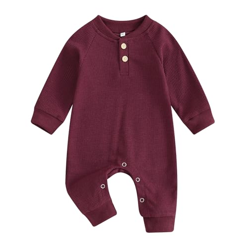 Image of Thorn Tree Newborn Baby Girl Boy Romper Unisex Baby Knitted Jumpsuit Infant Kids Solid Outfits Baby Girl Boy Jumpsuit