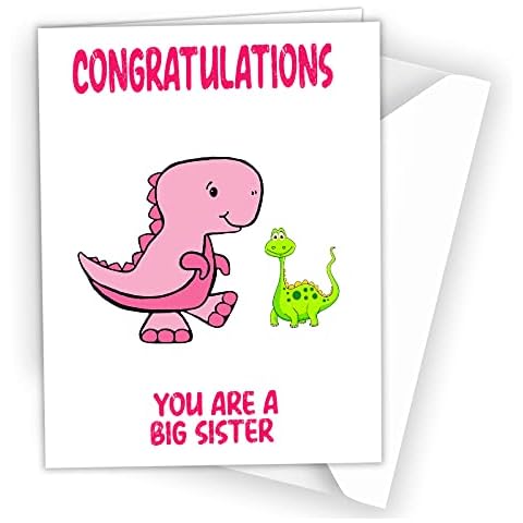 Congratulations Card for New Big Sisters Cover