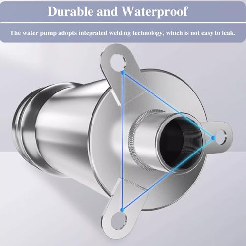 Stainless Steel Emergency Manual Water Well Hand Pump Kit - Durable Pitcher Pump for Efficient Water Drainage & Irrigation (58cm/22.8") - Ideal for Outdoor & Survival Use