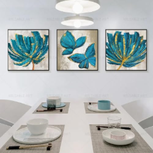 Affiches sur toile fleurs vertes pour réveiller la décoration de votre salon moderne