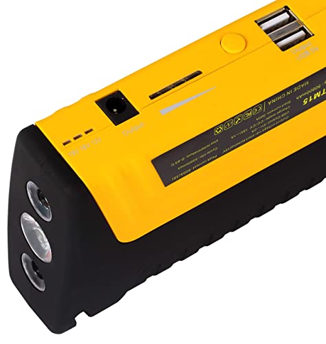 Auxiliar de Partida Para Bateria Veicular Cabo Chupeta com Maleta Carregador Usb e Lanterna Led