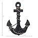 Rainbow Handcrafts Rustic Nautical Wooden Anchor with Rope Crosses Wall Art Decor,Hanging Wood Crossbar Anchor Decorative Home Bathroom Office Beach Themed Home Decoration 18''H