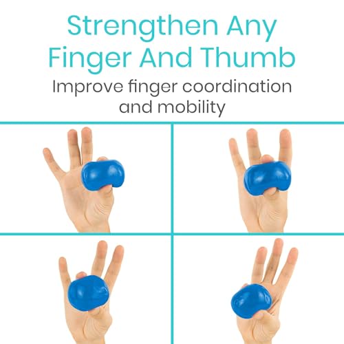 Vive Exercise Putty (4-Pack) - Therapeutic, Occupational and Therapy Tool - Thinking and Stress - Finger, Hand Grip Strength Exercises - Extra Soft, Soft, Medium, Firm Sensory Kit - Squeezable Ball - Image 5