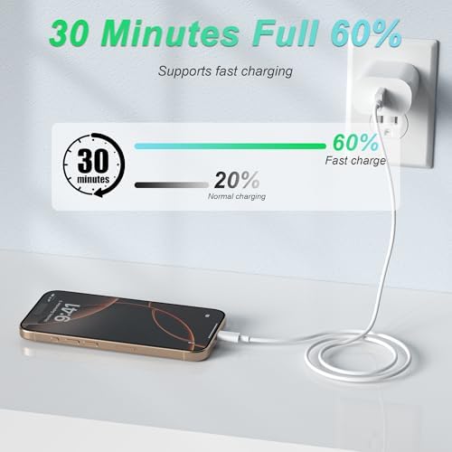 Car Carplay Cable for iPhone 15/16/17 Charger Cord,USB A to USB C Fast Charging Cable 3FT 2Pack Compatible for Apple 17 Pro Max/16 Plus/for IPad Pro 12.9/11/Air 5th/4th Mini Gen Type C Charge - 3