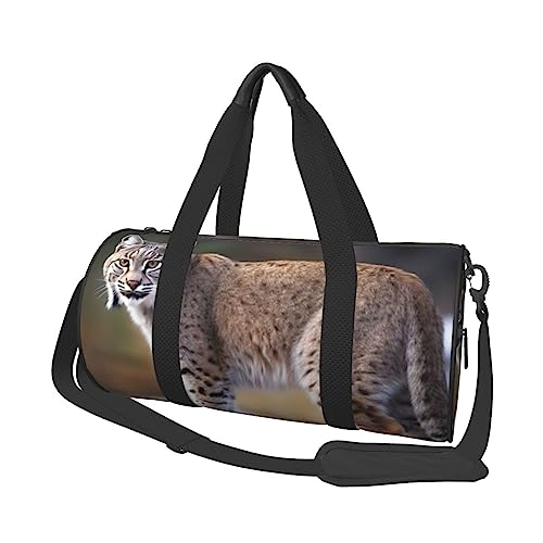 Sac de voyage rond Wild Bobcat : finis les sacs encombrants pour le fitness et la gym