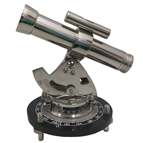 Nautical Alidade Brass Telescope With Premium Theodolite Alidade Compass Telescope Nickel Finish Telescope Maritime Desk Collectible Home And Office Decor #TOP7