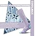 BRISIRA Coolmax Compression Socks for Women 2 Pairs Knee High 15-20 mmHg Anti-Blister Arch Support for Nurse Pregnancy Flying