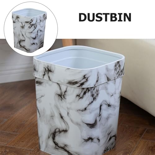 Caneca rectangular para basura de cocina blanca PRETYZOOM miniatura 7
