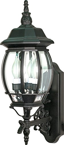 Best Deal Nuvo 60/890 Three Light Outdoor Wall Mount, Black