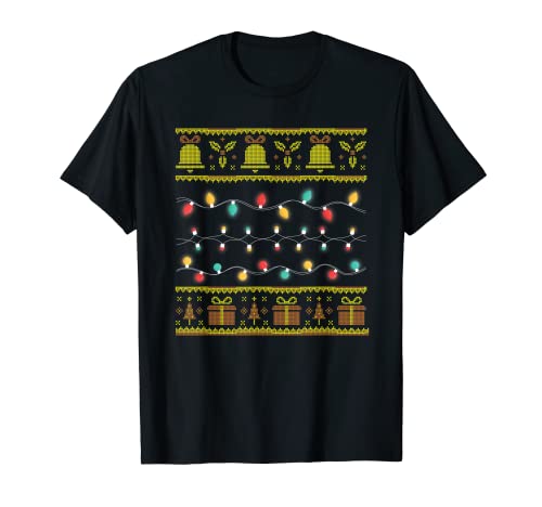 Luces de Navidad feas Santa Claus Año Nuevo X-Mas Decoración Camiseta