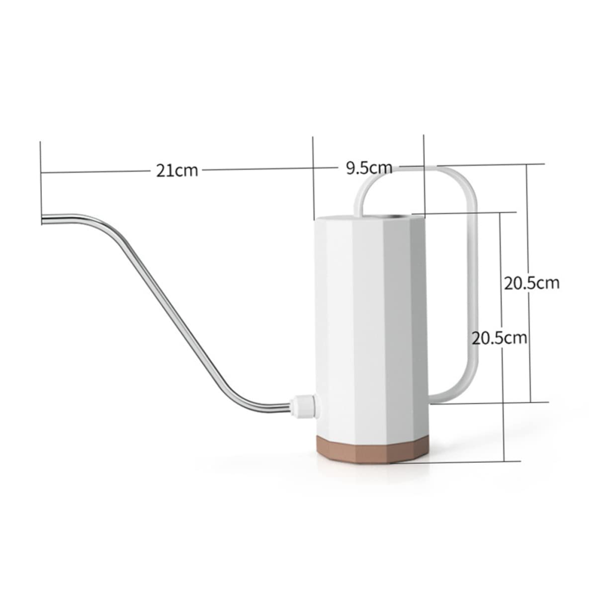 Hemoton Nordic Style 1200ml Long Spout Watering Can Lightweight Portable and Easy to Use for