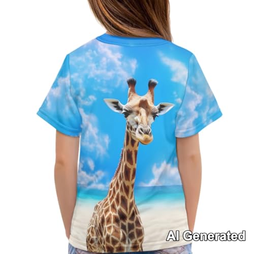 Image of Xhuibop Kids T Shirts for Boys Size 3-16 Girls Short Sleeve Sportswear Active Tops