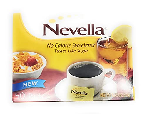 No Calorie Sweetener - Tastes Like Sugar, 50 packets,(Nevella)