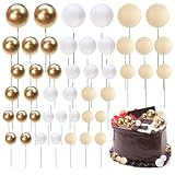 HONQX Tortendeko Kugeln, 45 STK Cake Topper Decoration Balls Kuchen Torten Deko Geburtstag Kugeln Tortendeko Ballon für Hochzeit Birthday